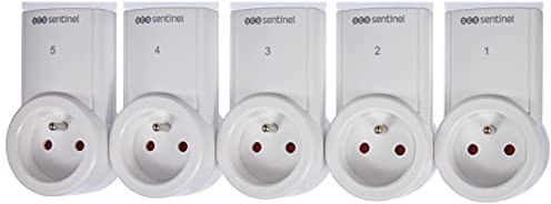 SCS Sentinel Set of 5 Remote Controlled Plug Sockets (2300 W)