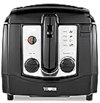 Tower T17002 Deep Fat Fryer with Adjustable Thermostat, 3L, 2300W, Black
