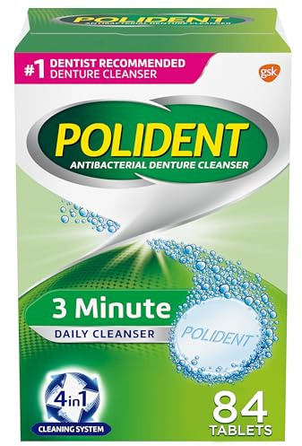 Polident 3 Minute Denture Cleanser Tablets - 84 Count
