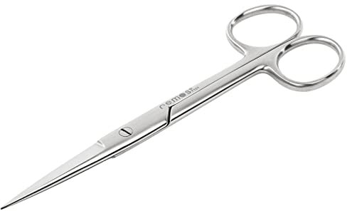 REMOS Household Scissors, Universal Scissors, Pointed, Straight Cutting Edge, 14.5 cm, Stainless Steel