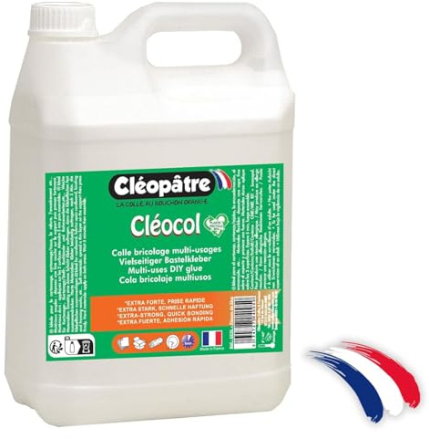 Cléopâtre - CC5L - Cléocol - Colle Blanche multi usage - Recharge de Colle - Bidon 5 kg