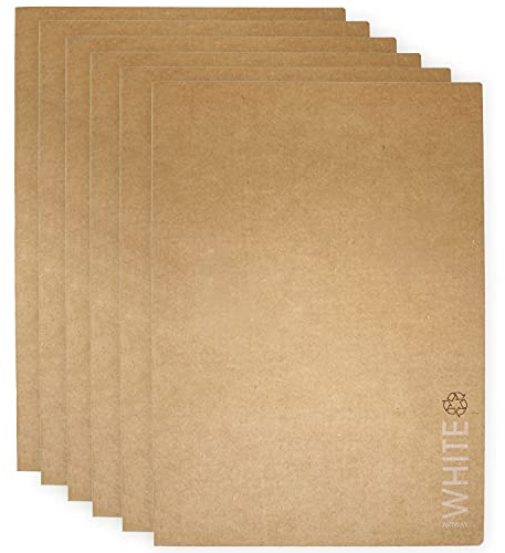 Artway - Skizzenheft - Umschlag aus Kraftpapier - Recycling-Qualität - 28 Seiten mit 130 g/m² - A3 - Weißes Papier - 6 Stück