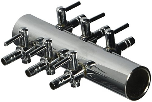 Aquaforte Luftverteiler für Ø 4 mm Schlauch, 6 Ausgänge mit Hahn