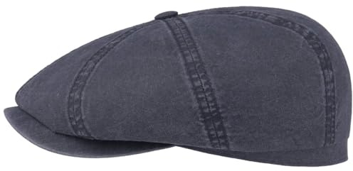 Stetson Hatteras Ballonmütze aus Bio-Baumwolle Herren Flat Cap mit UV-Schutz 40 Schiebermütze Frühjahr Sommer