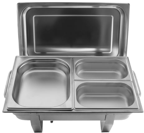 Chafing Dish Speisenwärmer Warmhaltebehälter GN-Behälter Edelstahl 12 tlg. SET
