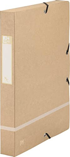 Oxford 100200413 Sammelbox Touareg in beige 10er Pack für DIN A4 Formate aus recyclefähigem TCF-Papier Heft-Sammler Heft-Box Archiv fürs Büro und die mobile Organisation