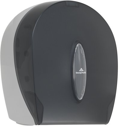 Georgia-Pacific Single-Roll Jumbo Toilet Paper Dispenser by GP PRO (Georgia-Pacific), Translucent Smoke, 59009, 10.610 W x 5.390 D x 11.290 H