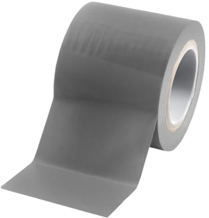Eurobands 1BL23.48.0100/033A# PVC Bodenmarkierungsband, Klebstoff auf Kautschuk Basis, weich, Länge 33 m x Breite 100 mm x Dicke 0,17 mm, Grau