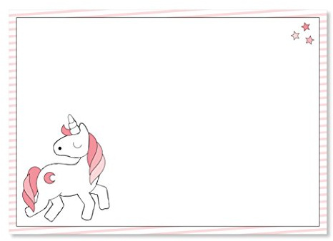 1 Schreibtisch-Unterlage mit Einhorn-Motiv I dv_016 I DIN A3 I 40 Blatt I Malblock Papier rosa Geschenk für Mädchen Kinder Schulanfang