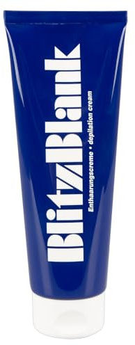 BlitzBlank Enthaarungscreme 125 ml - sanfte Haarentfernungscreme für Frauen und Männer, effektive und schonende Haarentfernung, schmerzfrei, 125 ml