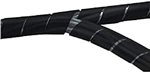 Cache câble noir en spirale (spirobande)- 10m00