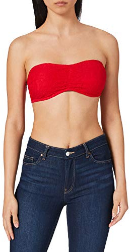 Urban Classics Ladies Laces Bandeau, Canottiera, Donna, Rosso (Red 00199), XL