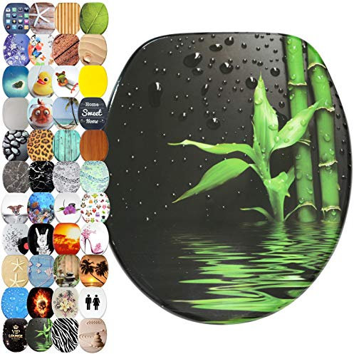 Sanilo WC Sitz mit Absenkautomatik, viele schöne Toilettendeckel zur Auswahl, hochwertige und stabile Qualität aus Holz (Virella)