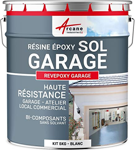 ARCANE INDUSTRIES Resina para suelo de garaje - Pintura epoxi para suelo: REVEPOXY - 177 - Blanco