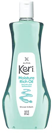 Keri Shower and Bath Moisture Rich Oil, Delicate, 16 Fl Oz