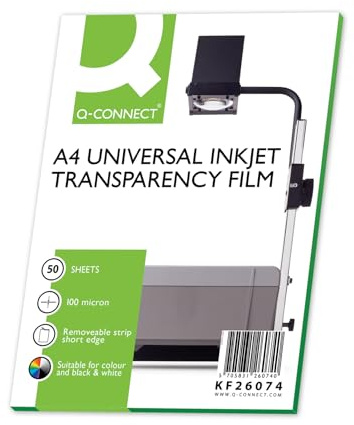 Q-Connect Inkjet Over Head Projector Film (Pack of 50)