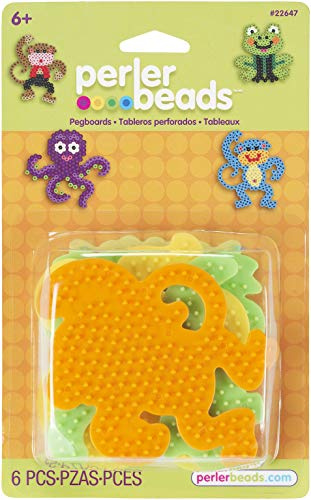 Perler Beads Assorted Animal Pegboard Set Arts and Crafts for Children, 4 pcs