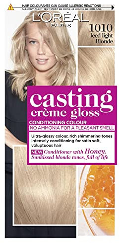 L'Oréal Paris Casting Crème Gloss, Semi-Permanent Hair Dye, Radiant & Natural Colour, Shade: Iced Light Blonde 1010