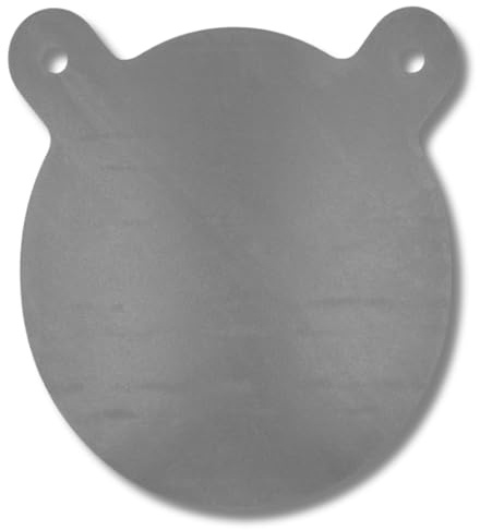 3/8 AR500 Stahl-Ziele zum Schießen – perfekt für 5,56 Gewehr, Gong mit 1,27 cm Befestigungslöchern, verzinkt, lasergeschnittene USA, widersteht Spall & Bullet Strikes
