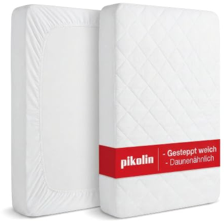 Pikolin Home - Protector de Colchón 150 x 190/200 cm - Acolchado y Transpirable, Ajustable, Tratamiento Higiénico, Certificado Oeko-Tex, para Cama de 150, hasta 32 cm de Altura - Cubrecolchón