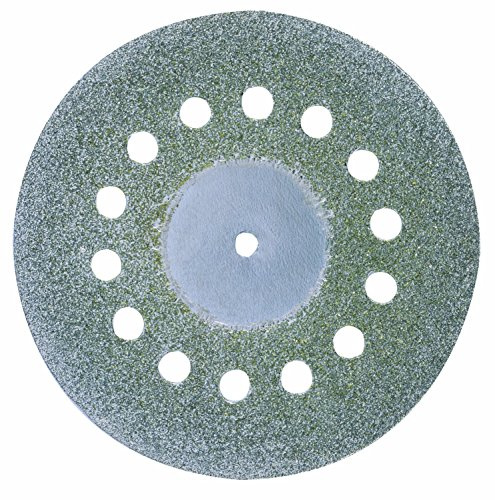 Proxxon 28846 Diamantierte Trennscheibe mit Kühllöchern, Ø 38mm, inkl. Werkzeugträger (Schaft 2,4 mm)