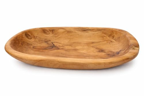 Windalf Vintage Holz-Schale 30 cm Wurzelholz Handarbeit | Tischdekoration, Snack Schale, Schmuckschale, Obstschale