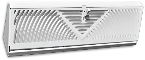 15 Corner Baseboard Grille - White - HVAC Corner Vent Cover
