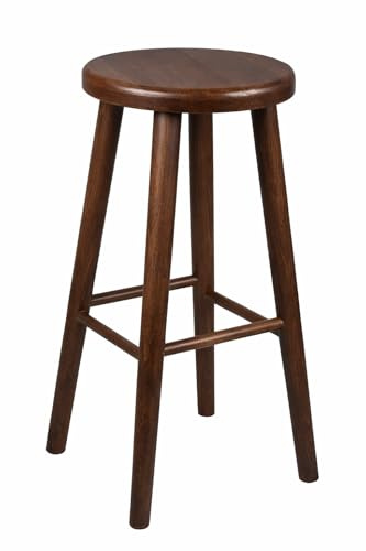 Stück Holz Buche hell heller Holzhocker Barstuhl 60 cm (Nussbaum)