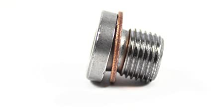 Tappo di Scarico M10x13 Vite Chiusura Coppa Olio Filettatura Esterna: M10 MM Diametro Esterno: 14 Larghezza Chiave: 5 Interno Esagonale Materiale: Acciaio Compreso Anello Guarnizione 101020 Numero