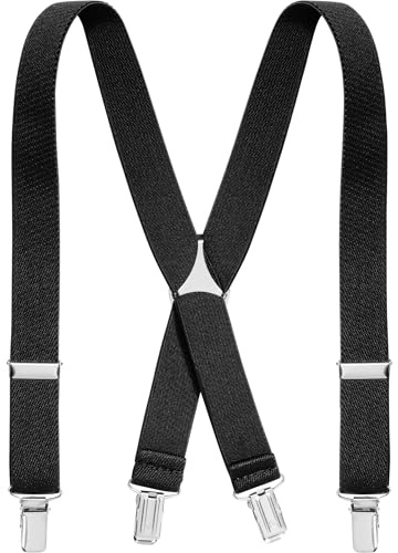Playshoes Unisex Kinder Hosenträger Elastisch Hosenträger, Schwarz, 70