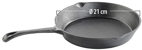Tornwald-Schmiede Gusseiserne Pfanne: Gusseisen-Pfanne, 21 cm (Gusseisenpfanne Grill, Bratpfanne Induktion, BBQ)