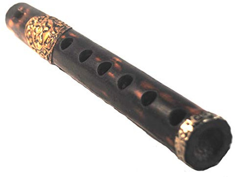 Fair Trade Mococcan Holz Berber Flöte/Recorder/Whistle (Dunkelheit farbige)