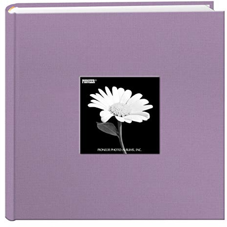 Fabric Frame Cover Photo Album 200 Pockets Hold 4x6 Photos, Misty Lilac