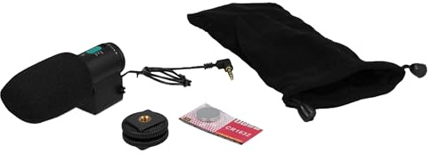 vhbw Microphone stéréo Compatible avec Canon PowerShot N100, G3x, G12, G15 caméra - Micro Externe