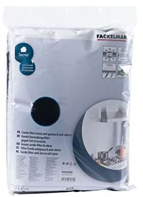 Topfilter Filtro Campana Anti-Grasa-Olores 57X47Cm poliéster, color blanco y negro, 1 ud