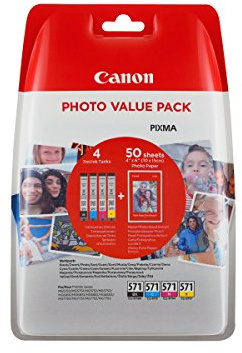 Canon 0386C006 Multi-Pack Original Tintenpatronen, Schwarz/Gelb/Magenta/Cyan, 4-er Pack