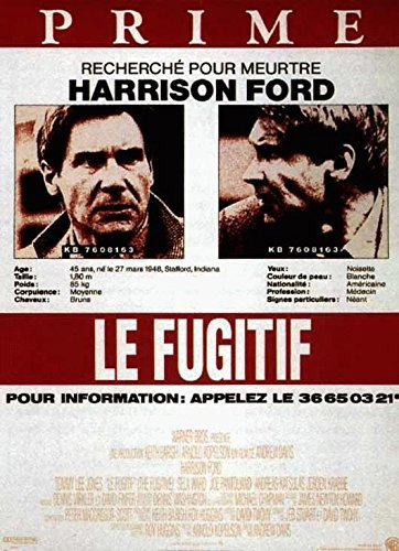 Le Fugitif – 1993 – Harrison Ford – 116 x 158 cm – Original-Kinoposter
