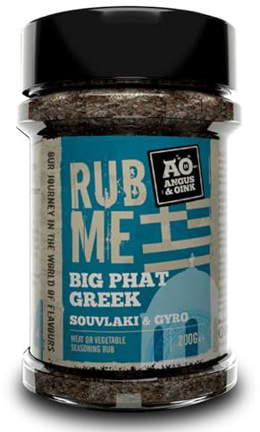 Angus & Oink | Big Phat Greek Seasoning | Traditional Greek Flavours for Gyros & Souvlaki | Perfect for Grilled Chicken, Pork & Shrimp | 200g