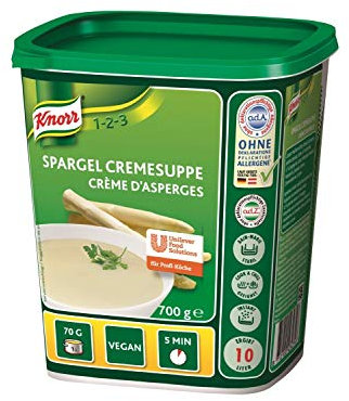 Knorr Spargel Cremesuppe Trockenmischung (intensiver, natürlicher Spargel Geschmack) 1er Pack (1 x 700 g)