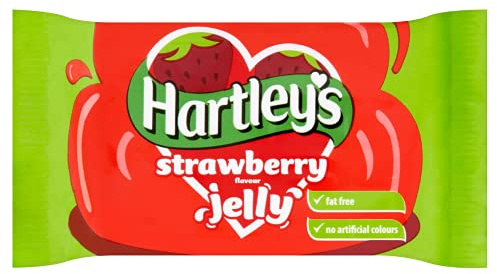 HARTLEY'S Préparation pour Gelée à la fraise | Sans matière grasse | Saveur fraise | À base de gélatine | Sans Colorant artificiel - 135g - Lot de 12