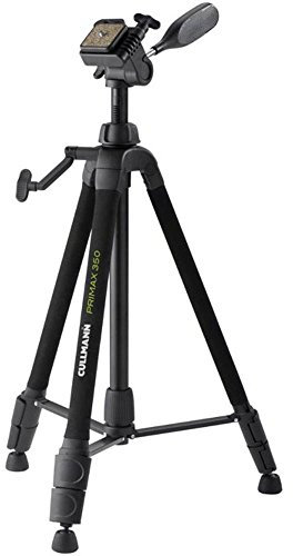 CULLMANN - 51351 - Primax 350 Dreibein-Kurbelstativ inkl. 3-Wege-Kopf mit Kamera-Schnellkupplung (1/4) - Auszugshöhe 135,5cm - Tragfähigkeit 3kg - Packmaß 56cm - Gewicht 1225g