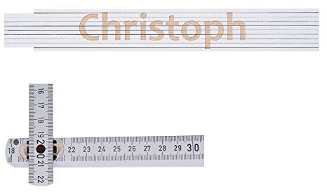 Zollstock mit Namen Christoph