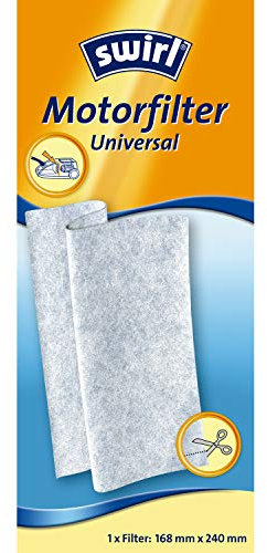 Swirl Motorfilter Universal – zuschneidbarer Filter für Staubsaugermotor, schützt vor Feinstaub & Schmutz, passend für AEG, Philips, Miele, Siemens, Bosch, Rowenta, Samsung, Kärcher