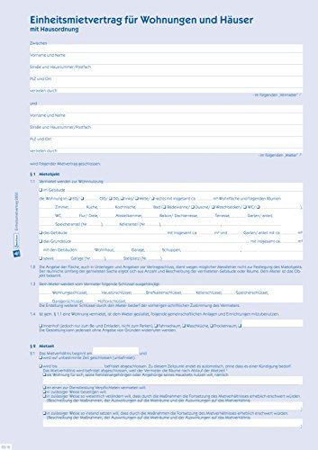 AVERY Einheitsmietvertrag, mit Hausordnung, 6-seitig