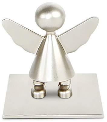 MichelToys Schutzengel Zettelhalter Matt Silber Engel-Figurine-Notizhalter 3 Count Silver Dunkle Farben