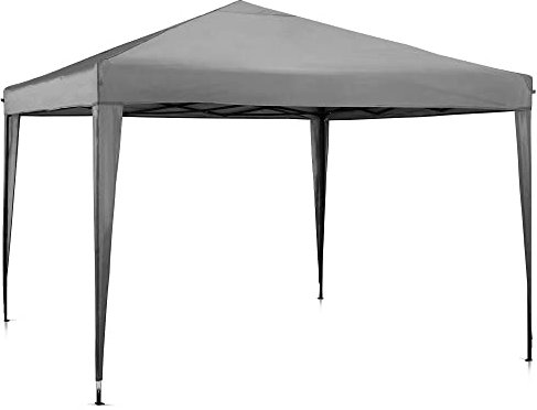 VonHaus Pop Up Gazebo 3 x 3m – Outdoor Garden Marquee Shelter Canopy with No Sides, Storage Bag, Leg Weight Bags, Pegs & Cords – Waterproof, Heavy Duty Steel Frame, Easy No Tool Assembly