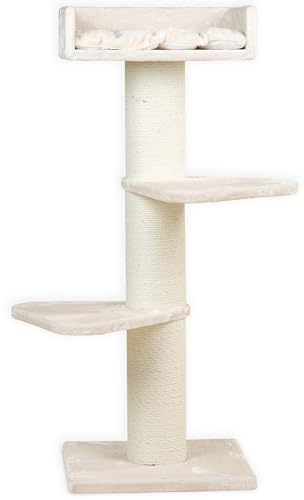 RHRQuality Árbol rascador para Gatos Grandes - Royalty - 158 cm de Altura - con Postes de sisal Extra Gruesos de 20 cm - Color Crema