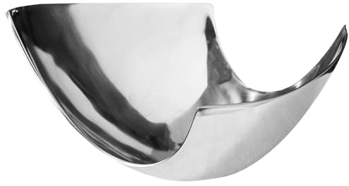 Riess Ambiente Schale ABSTRACT - 30cm - Aluminium Deko-Objekt poliert | Montiert geliefert, pflegeleichte Oberfläche, edle Optik, modernes Design, Silber-Finish
