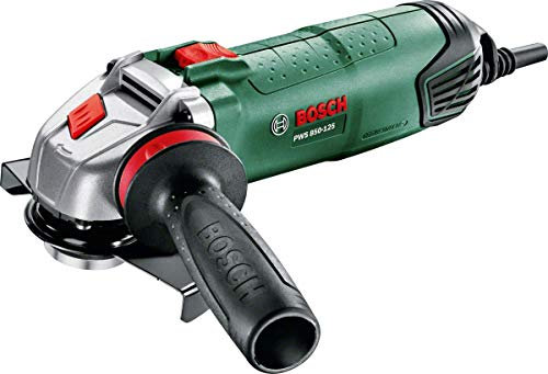 Bosch Home and Garden Meuleuse 1 main angulaire - PWS 850-125 (Livré avec: Capot de protection à réglage rapide, Poignée anti-vibration) Noir/Vert
