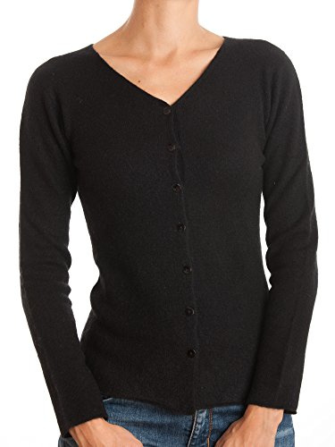 DALLE PIANE CASHMERE Cardigan Donna 100% Cashmere - Nero, S